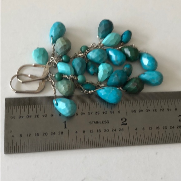 Sterling silver 925  long earrings dangle new - Picture 3 of 5